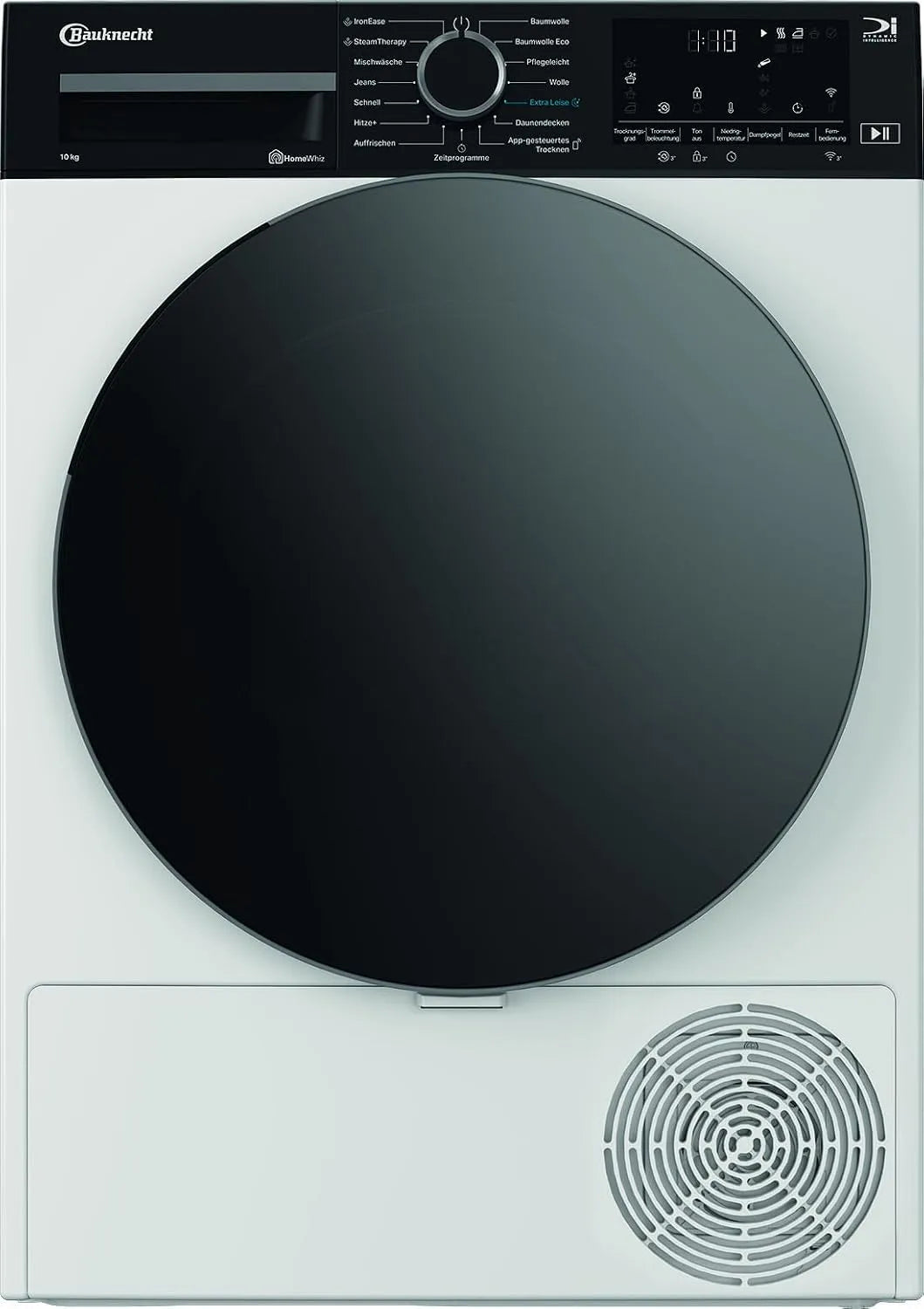 Bauknecht 105C, Sušičky s tepelným čerpadlem, BT WBS Tepelné čerpadlo Suché, 10 kg, IronEase, Precision Suché, Adaptive Suché, Bílá