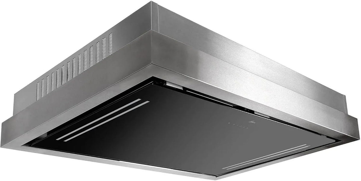 Gurari, Ostrůvkové digestoře, Stropová kapota GCH C 343 IS 120 BL PRIME instalace vzduchotěsného krytu 120 cm •, Stříbrná, 120 cm, 112 W, 3 W