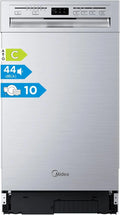 Midea, Myčky nádobí, 45 cm, 45cm Podstavba myčky nádobí pro myčky nádobí pro myčky nádobí pro myčky nádobí, Stříbrná, 44 dB