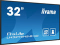 iiyama LH3275HS-B1AG USB2.0, LCD dotykový panel, Prolit 80cm 31.5 'Digitální signage displej IPS LED Panel Full-HD HDMI DP RS-232c, Černá, 80cm