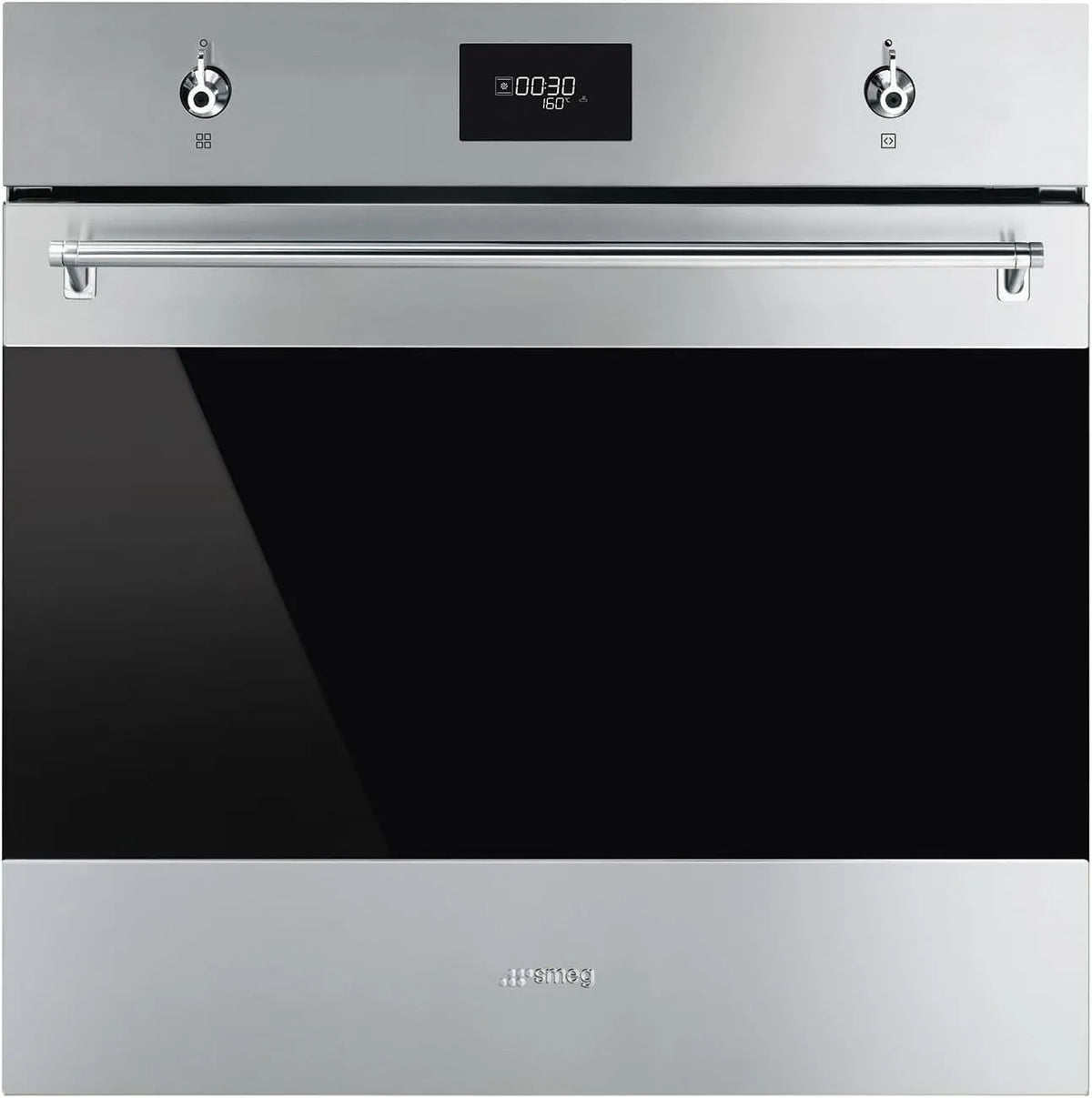 Smeg, Trouby, Classic Multifunkční elektrický jednoúčelový pece - nerezová ocel, Stříbrná, 10 v, 592 × 597 × 548 mm