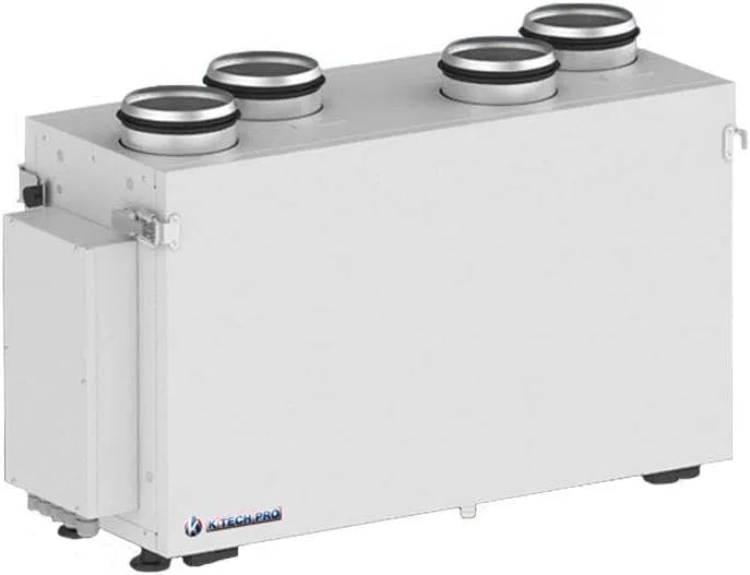 K-TECH-PRO, Paliva, mřížky a větrání, Optima Základní EC centrální ventilační systém s regulací rekuperace tepla s, Černá, 125 mm, 10 mm, 10 V