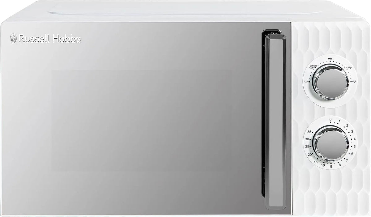 Russell Hobbs RHMM715, Samostatné mikrovlnné trouby, Honeycomb Solo mikrovlnná trouba, 17 litrů, 700W, bílá, s 5 úrovněmi výkonu, 17 l