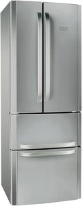 Hotpoint kWh/24, Kombinované chladničky s mrazákem, E4D AAA X C Boční strana / A + + / 295 kWh / rok / 292 L chladicí část / 110 L, Stříbrná