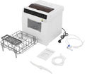 AVRONBZ, Stolní myčky nádobí, Malá stolová myčka, kompaktní mini myčka v bílém s 6 mycími programy, space, Bílá, 52 dB, 0, 58 kW, 5 L, 1 g
