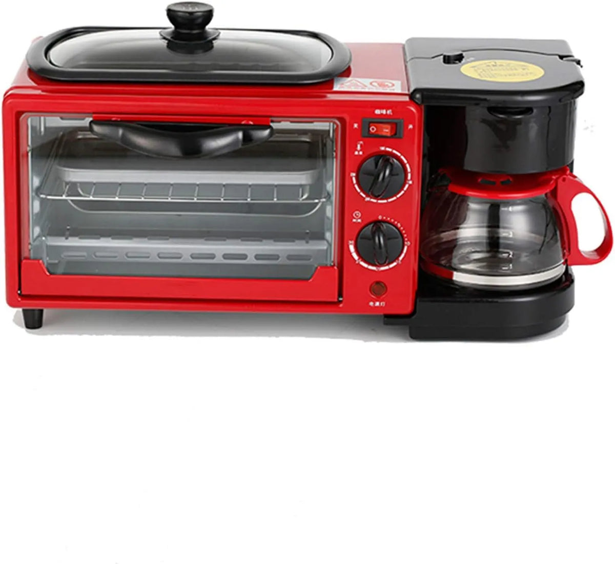 RKYRRKI 3-in-1, Mini trouby, Pečicí trouba, mikrovlnná trouba, ve stříbře, Tact snídaňový stroj, trouba, Stříbrná, 500 W, 220 V, 4 l, 1050 W