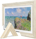 TV Guard, Ochranné prvky obrazovky TV, 85 palcový TV rám kompatibilní s Samsung Frame & Pro, starožitné bílé, vhodné pro, Černá, 81 cm, 215 cm