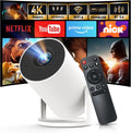WEMI 720P HY300Pro, Projektory, Mini Beamer, Chytrý projektor Wi-Fi 6 Bluetooth, Native 4K Domácí kino, Přenosný, Černá, 4K, 1280 × 720, 3W