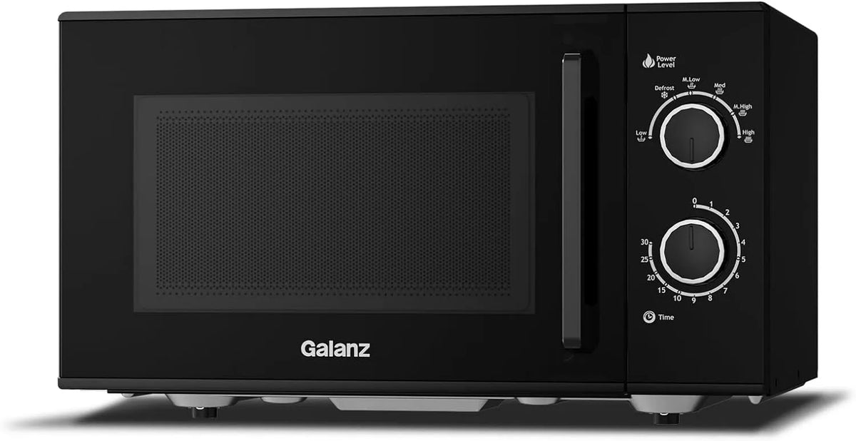 Galanz, Samostatné mikrovlnné trouby, 25L Volně stojící mikrovlnná trouba s točníkem - 900 W - černá, 25L, 900 W, 1 × 48, 3 × 41