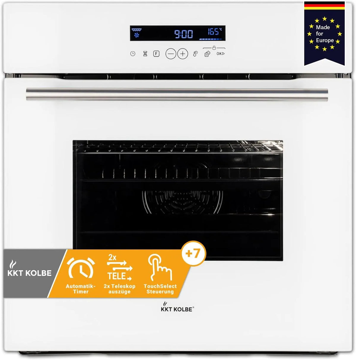 KKT KOLBE, Trouby, pečící trouba 60 cm bílá, 60 cm, 8015W, 20 l