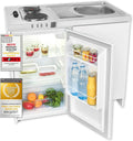 Exquisit KK1085, Minikuchyně, Vynikající mini kuchyňská spíž bílá, 76 l, 41 dB, 0 x 100, 0 x 55