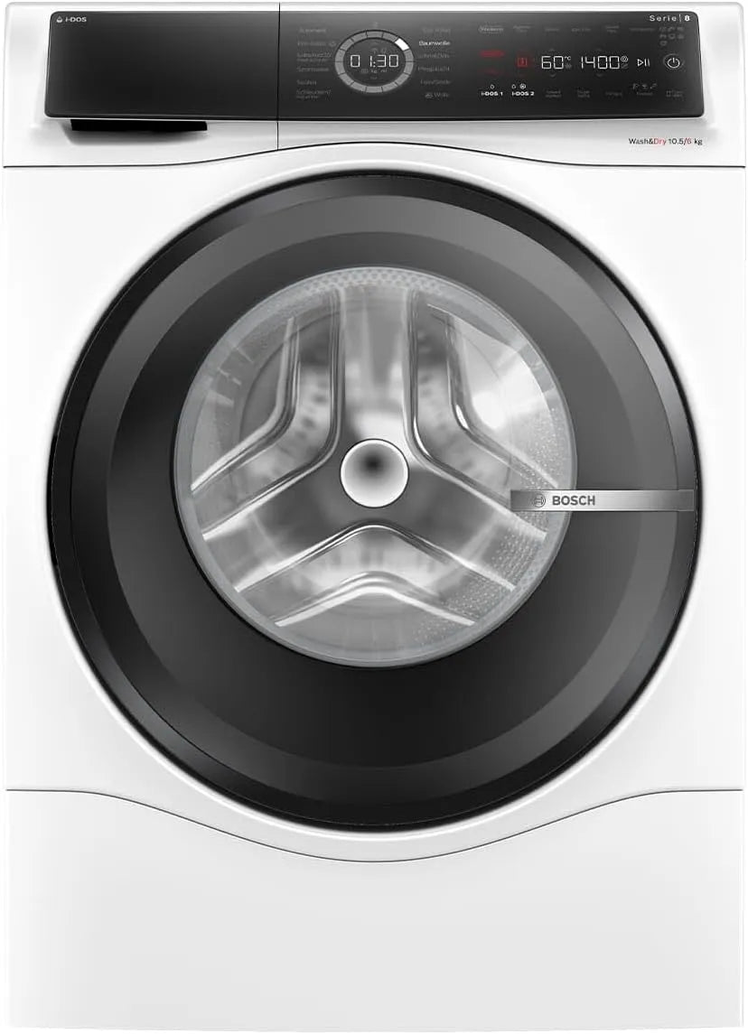 Bosch WNC254A40, Pračky se sušičkou, ová série 8 Smart Pračka 10.5 kg Pračka 6 kg Suchá, Bílá, 10.5 kg, 6 kg, 10 kg, 1 kg