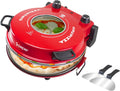 BEPER P101CUD301, Mini trouby, PEPER Elektrická pizzerie, 1200W, teplota 400 ° C, 31 cm pečicí deska, pizzová, Červená, 31 cm