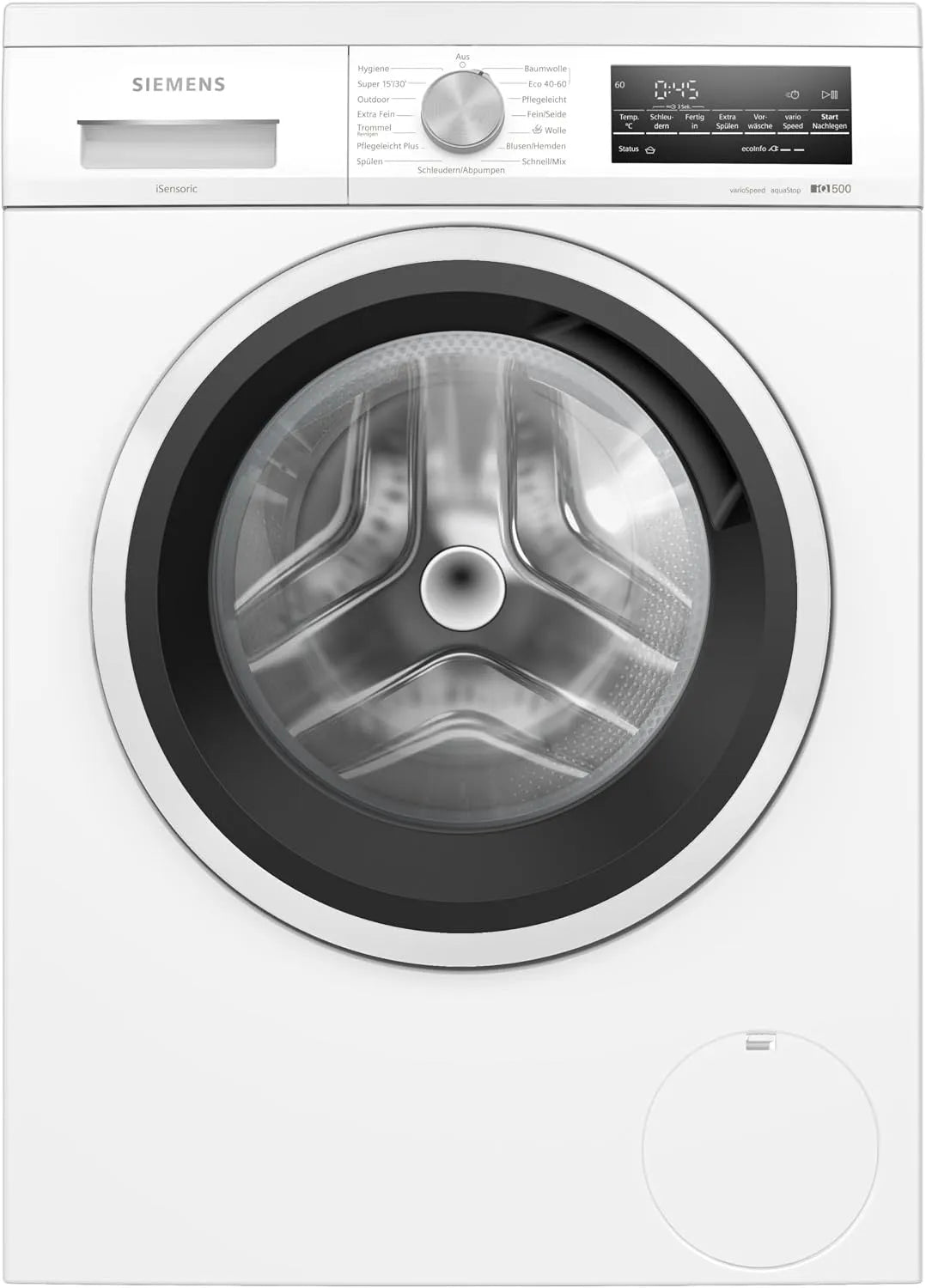 Siemens iQ500 WU14UT42, Pračky, Smart pračka lze postavit na bázi 9 kg, Bílá, 9 kg, 4 kg