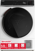 SHARP KD-WNHB0S9GWC-DE, Sušičky s tepelným čerpadlem, Vysoušeč teplého čerpadla (10 kg, EEK C), (15 sušárenských programů, 20 minut, Bílá, 9G