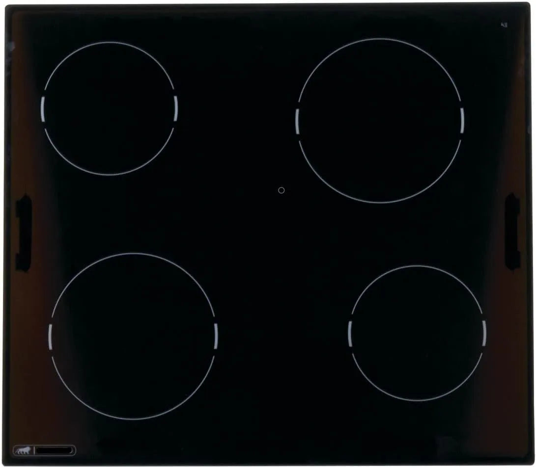 ensipart, Příslušenství pro trouby a kamna, Skleněná keramická deska kompatibilní s náhradním sklem Electrolux 561582211 / 0, Černá, 590 mm