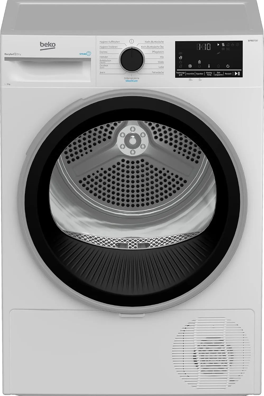 Beko B5T68219, Sušičky s tepelným čerpadlem, vysoušeč oděvů, 8 kg, přední nakladač tepelného čerpadla sušič, 15 programů, Bílá, 68219 v