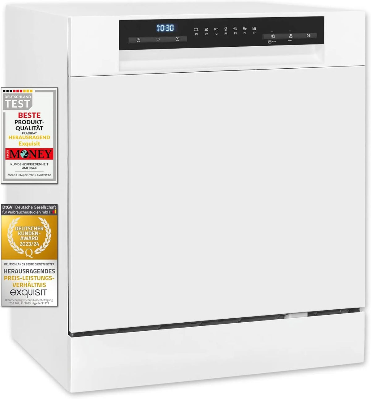 Exquisit GSP508-030D, Stolní myčky nádobí, Vynikající stolní myčka Weiss - myčka 55 cm, Bílá, 55 cm, 2 l, 8, 0 L, 49 dB