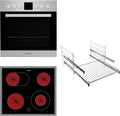 Privileg PV820, Trouby, e SET IN sporák / kamna na horkovzdušný vzduch s 8 funkcemi / funkce čištění, Černá, 60cm, 8V, 65 l