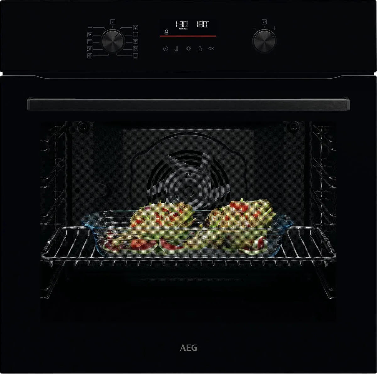 AEG TU5PB40WSK, Trouby, Built- in Pečení Pečivo, Series 5 Ring Hot Air: Jednotné výsledky vaření na 3, Černá, 40W