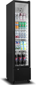 AAOBOSI, Nápojové chladničky, 230L Lednice na nápoje se skleněnými dveřmi, Bílá, 230L, 20 cm, 192 l, 4 v