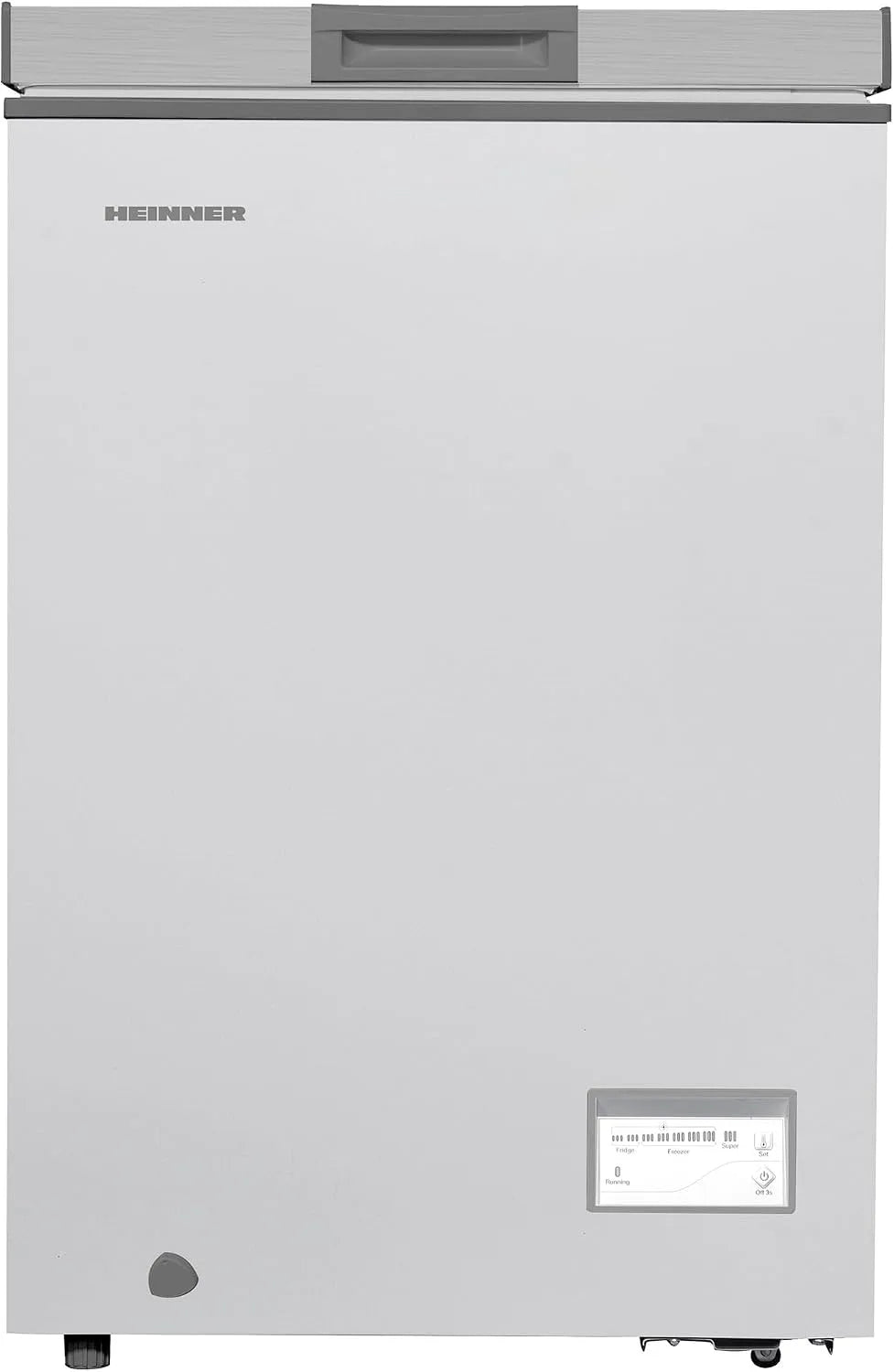 HEINNER HCF-HM100CSE, Truhlicové mrazničky, ++ + + stolový mrazák 100L, tichý provoz, energetické třídy, flexibilní dveře, Bílá, 100L, 98L