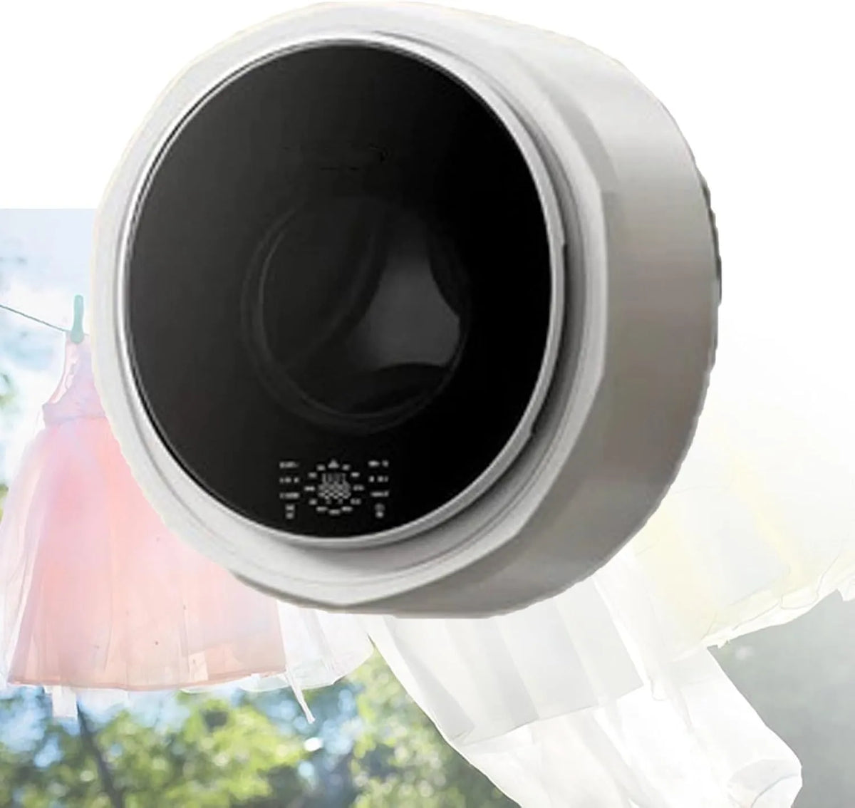Generisch, Pračky, Přenosná mycí a sušicí kombinace s kondenzačním sušením a vysokoteplotním, Černá, 3 kg, 45 dB, 55 dB, 220 V