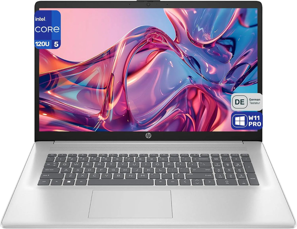 HP i5-120U DDR4, Běžné notebooky, 17 Business Laptop, Intel Core, 16 GB RAM, 512 GB PCIe SSD, 17.3 'FHD, Stříbrná, 16 G, 512 G, 17.3 '