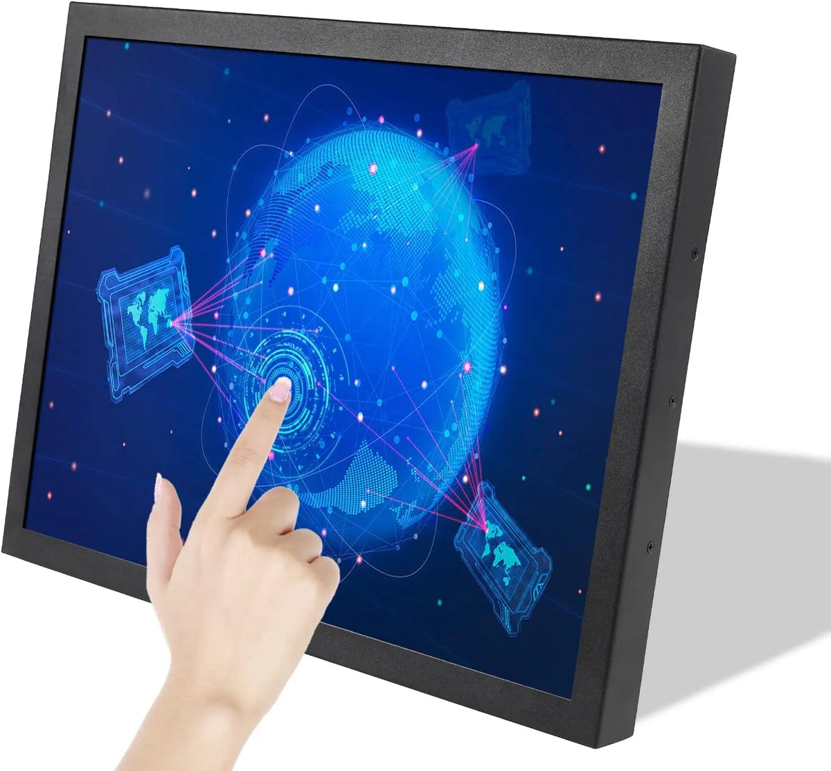 VSDISPLAY, Monitory, 15palcový průmyslový dotykový monitor s dual reproduktory, Černá, 1024x768, 5 × 253, 5 × 10, 1 × 228