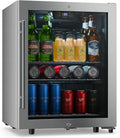 Klarstein IPX4, Nápojové chladničky, Luxusní nápoje Lednička 60 L - Nápoj Chladič se skleněnými dveřmi, 0-10 ° C, Bílá, 60 L, 90 kW