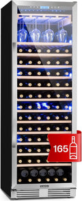 Klarstein, Vinotéky, built- ve víně lednice, 1 zóny Malé nápoje lednička, Malé víno skříň 433L, Malé, Černá, 433L, 165 l, 49 dB, 516 x 587