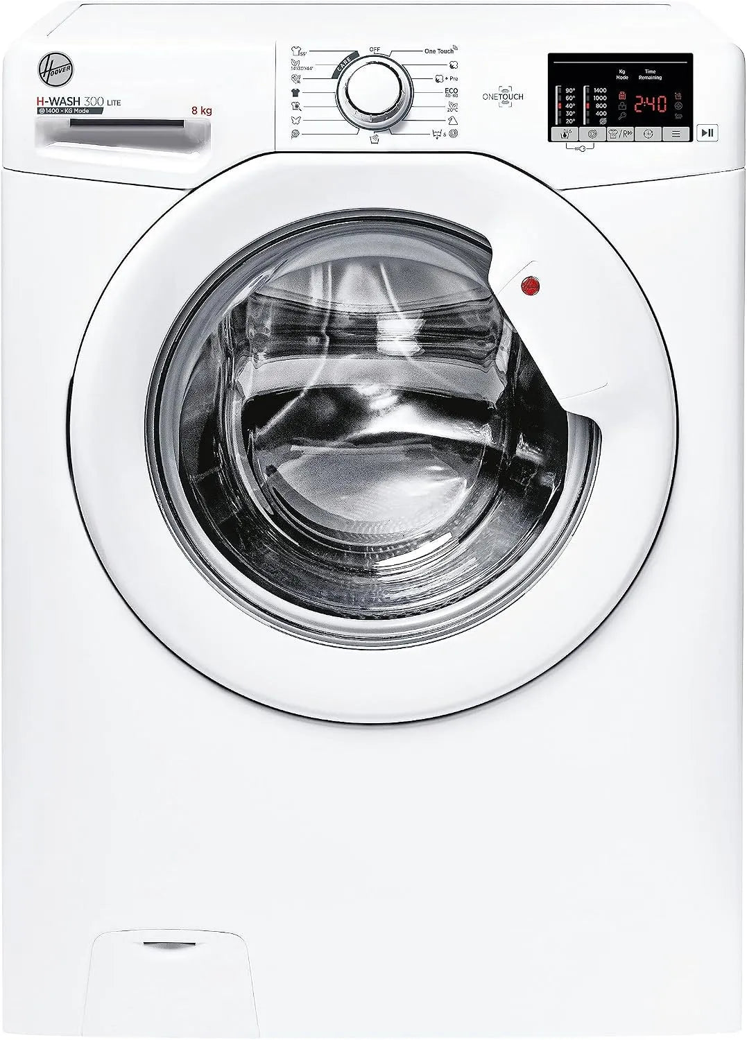Hoover 482DA3/1-S 482DA3, Pračky, přední nakladač pračka 8kg H-WASH 300 Lite H3W / 1-S, Bílá, 8kg, 300 L, 3W