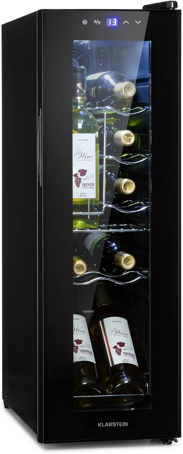 Klarstein, Vinotéky, Clearstein Shiraz Lednice na víno černá - 12 lahví, 32 L, 1 zóna, Černá, 12 l, 44 dB