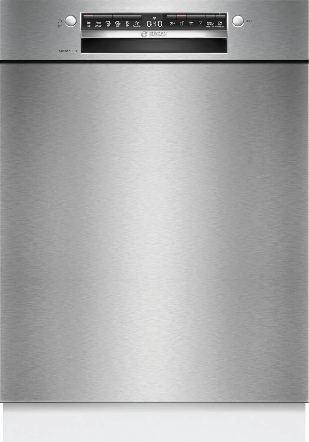 Bosch SMU4ECS28E, Myčky nádobí, 60 cm, Series 4, Smarter Unterbau-Myčka nádobí 60 cm, zásuvka příborů, myčka nádobí Made, Stříbrná, 54 kW