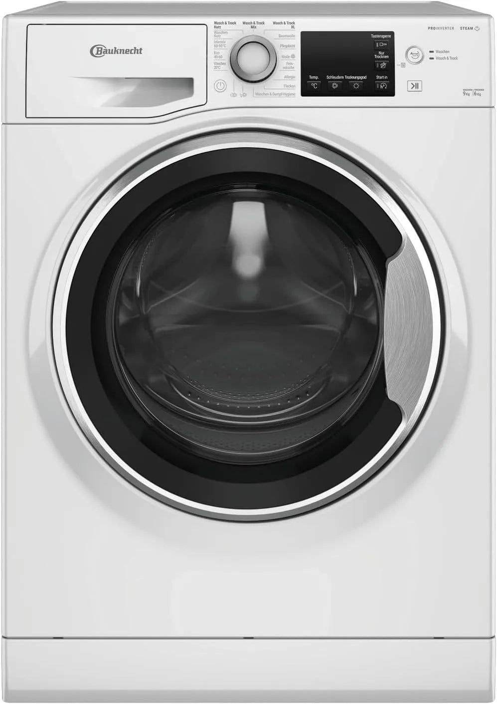 Bauknecht, Pračky se sušičkou, WATK Sense 9614 C Wash Suyer (9 / 6 kg) / Active Care Color + / Dynamic Inverter, Bílá, 6 kg