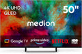 MEDION, Televizory, 125.7 cm (50 palců) TV 4K Smart TV - MD 850701, Černá, 125.7 cm, 4K, QLED, 840 x 2