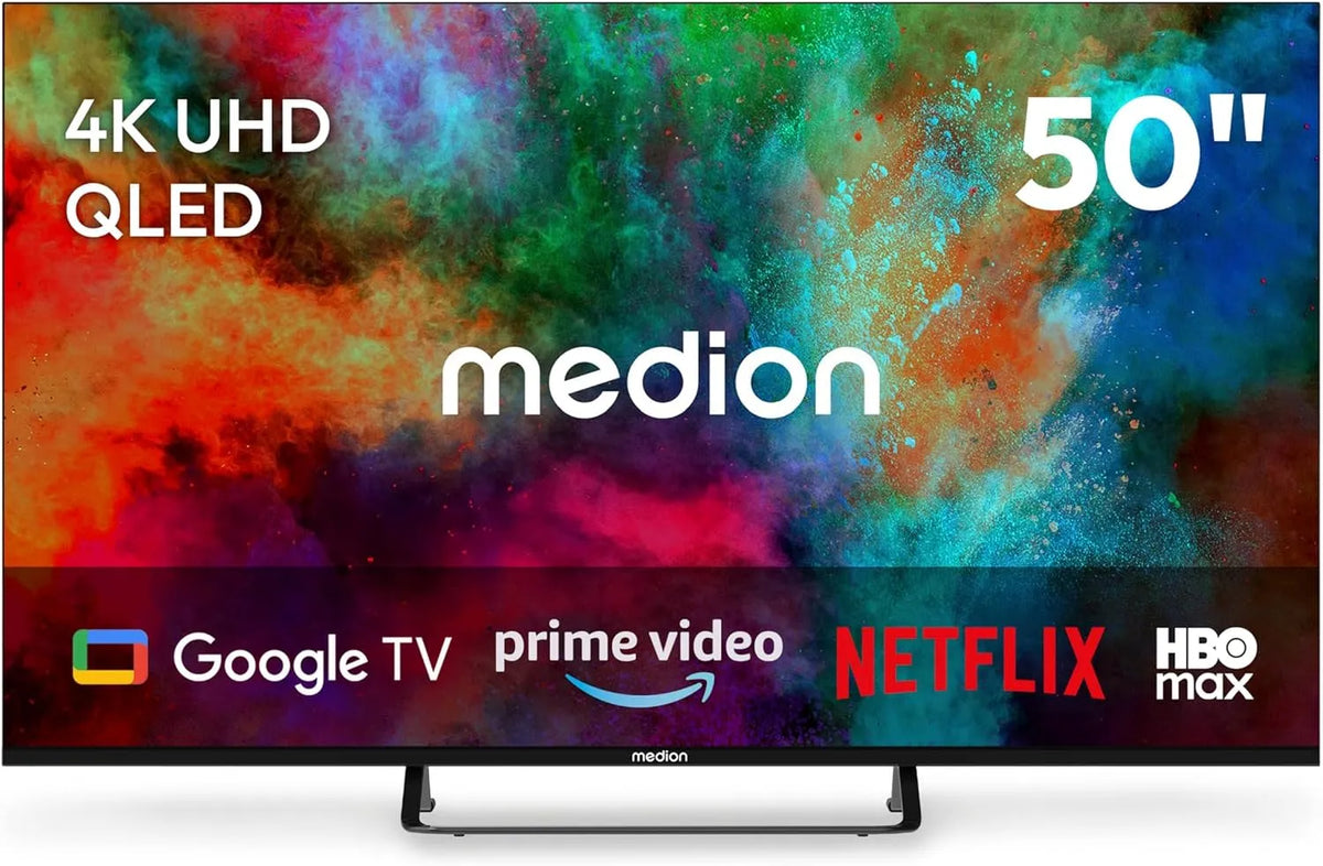 MEDION, Televizory, 125.7 cm (50 palců) TV 4K Smart TV - MD 850701, Černá, 125.7 cm, 4K, QLED, 840 x 2