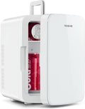 YASHE, Chladničky, Mini-Lednice 10L, malá lednička pro 12 plechovek, AC / DC termoelektrický chladič, Bílá, 10L, 5 x 28, 9 x 34 cm, 220 V