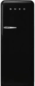 Smeg FAB28RBL6, Kombinované chladničky s mrazákem, Mrazák, výška 153.0 cm, šířka 60.01 cm, retro design, Černá, 153.0 cm, 60.01 cm