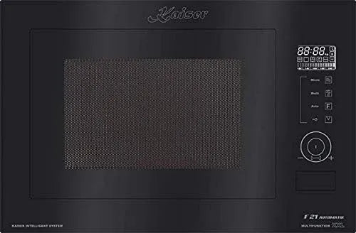 Kaiser, Mikrovlnné trouby s grilem, EM 2510 Instalace Multifunkční mikrovlnná trouba, Černé sklo, 25L, Hot Air grill, Černá, 900G, 60cm