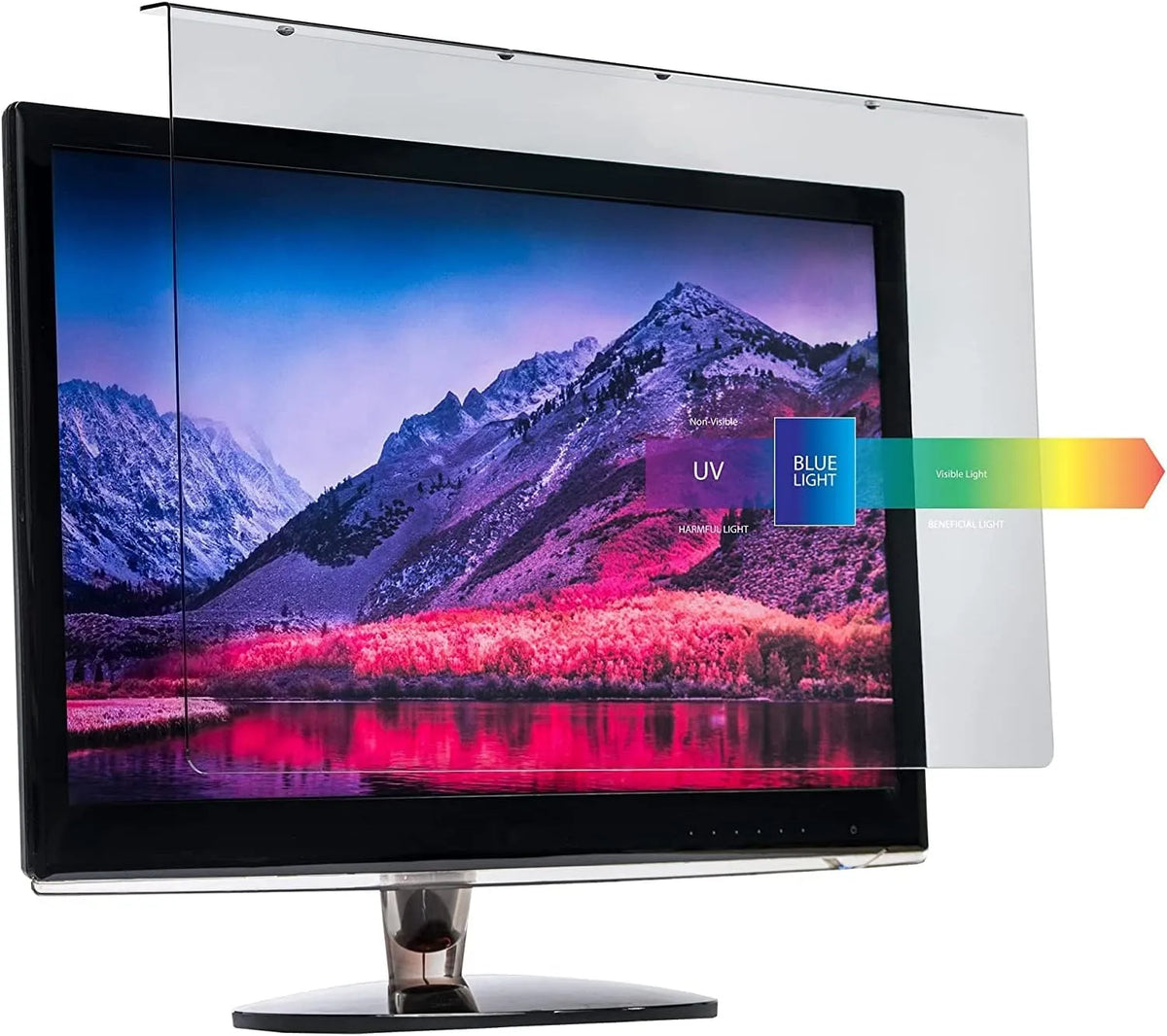 VizoBlueStop, Filtry na obrazovky, 23-24 palcový anti- modrý světelný filtr pro monitor Modrý panel ochrany, Černá, 5 x 13