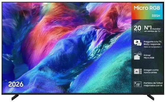 Samsung R85H, Přenosné televizory, TV Micro RGB 75 '4K Smart TV s IA, Černá, 75 ', 4K, 190 cm