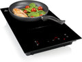 Princess, Varné desky, Princezna Vertikální Dvojité Indukce Cooktop, Built- in nebo Freestanding, 3300, Černá, 3300 W, 1800 W, 1500 W