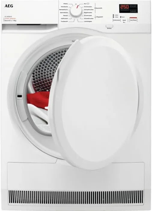 AEG TR7C40588, Sušičky s tepelným čerpadlem, Vysoušeč tepelného čerpadla 8kg WH + + +, Černá, 8kg