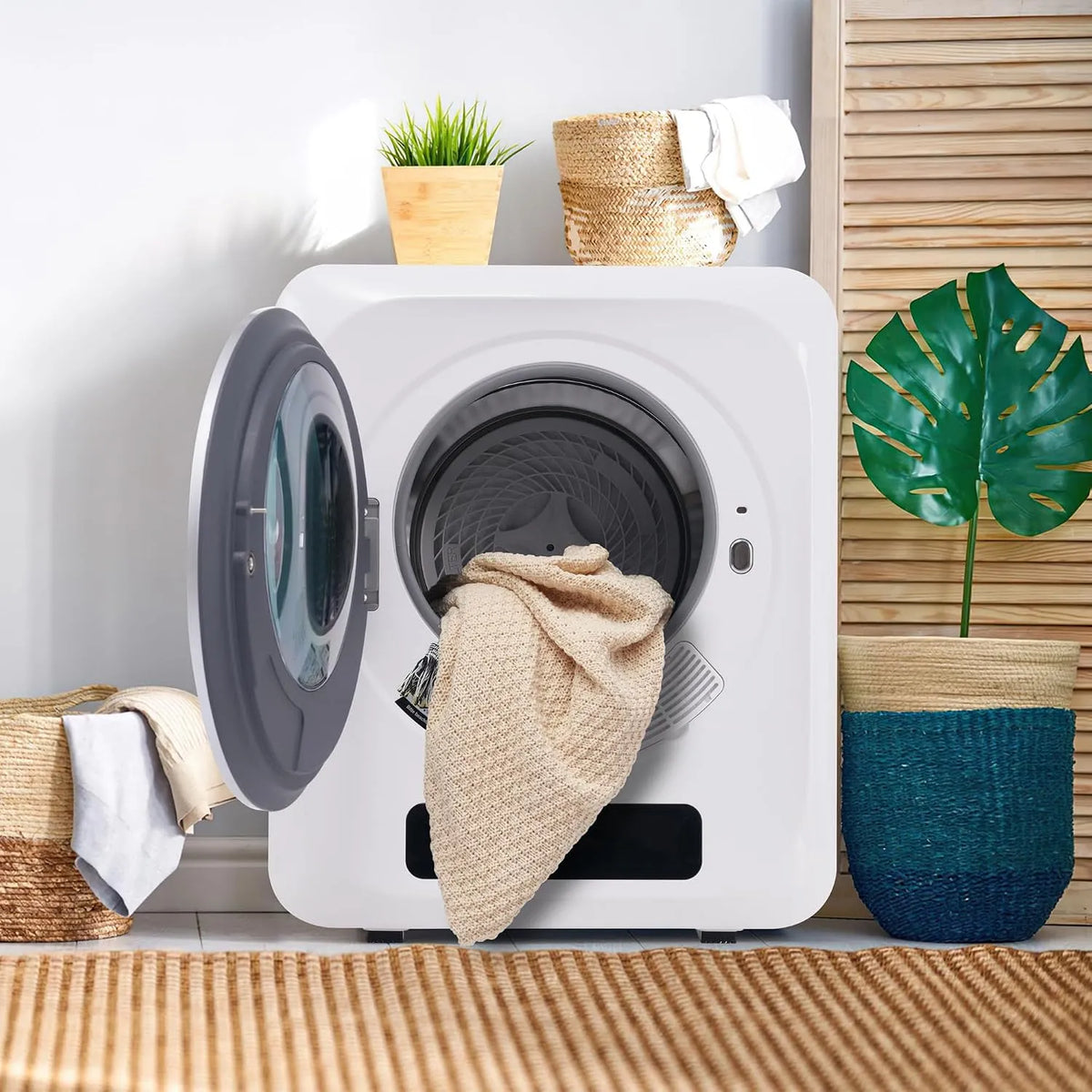 Gecheer, Odvětrávací sušičky, vysoušeč výfukových plynů nerezová ocel 3kg až 4kg 850W s 6 programy UV, Stříbrná, 3kg, 4kg, 850W, 20 l