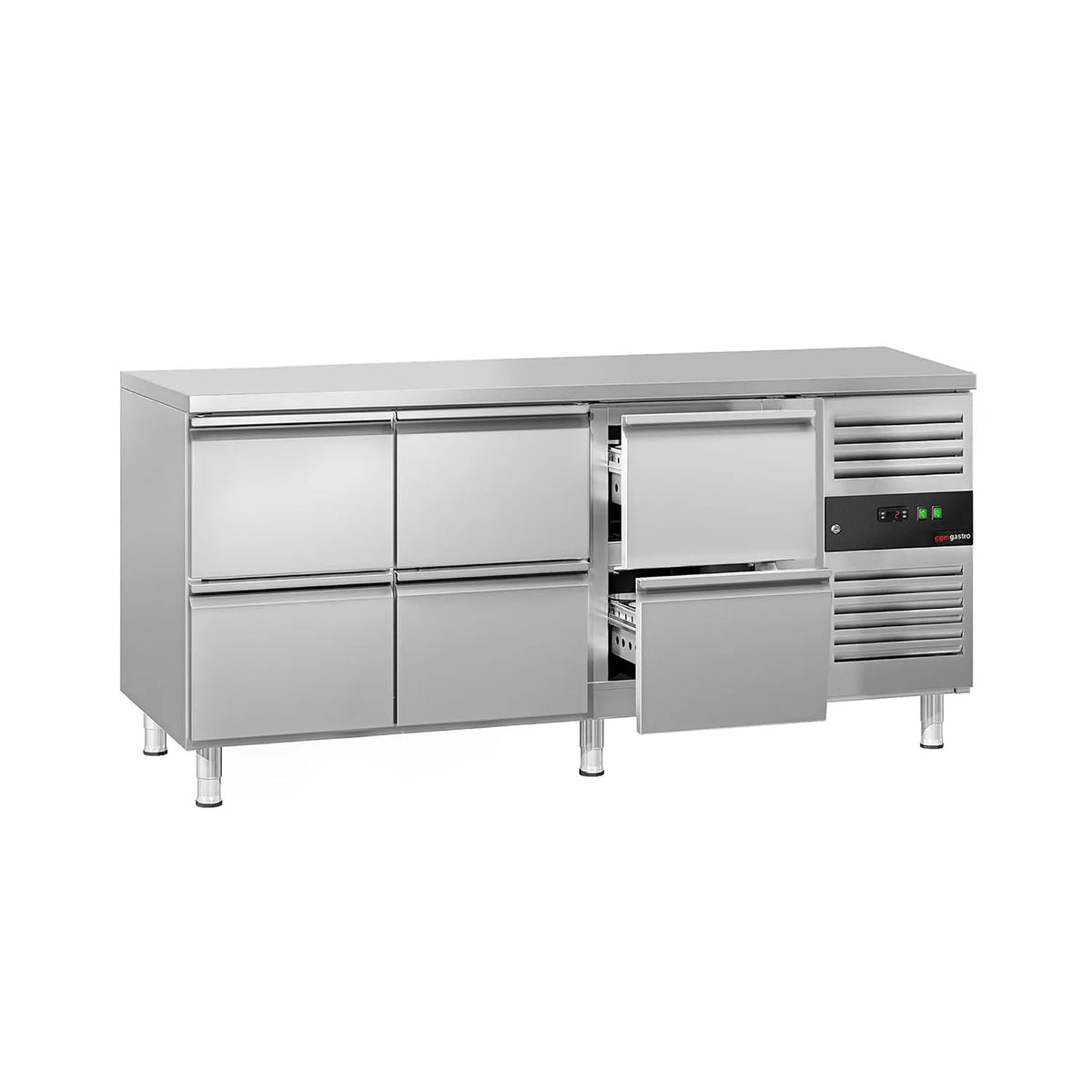GGM Gastro, Chladicí stoly, chladicí stůl ECO 1795x700mm s 6 zásuvkami, Šedá, 1795x700mm, 1, 795 mm, 700 mm, 850 mm