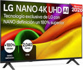 LG 50NU850B6LA NU85, Přenosné televizory, Smart TV Nano 4K UHD AI 50 palců 4K 2026, Černá, 6L, 4K, 7 L, 7 G