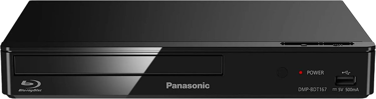 Panasonic DMP-BDT167EG, Přehrávač blue-ray, Compact 3D Blue-ray Player (Full HD Upscaling, Internet Apps, LAN port, USB, MKV, Modrá / černá