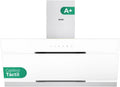 SVAN 600m3/h SVCC1960B, Ostrůvkové digestoře, Campana Extractora Incinada 90cm Cristal blanco. Potencia 600m3 / h, Tiro Doble, Černá, 90cm, 3 V