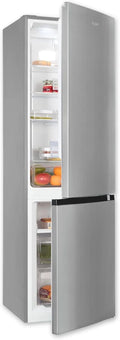 Exquisit, Kombinované chladničky s mrazákem, Expresní lednice - mrazák č. - mráz 253 L, Inox, třída C, Stříbrná, 253 L, 39 dB, 141 kW